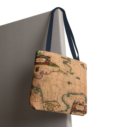 Vintage Nautical Sea Chart Pascaerte Van De Noordzee Tote Bag