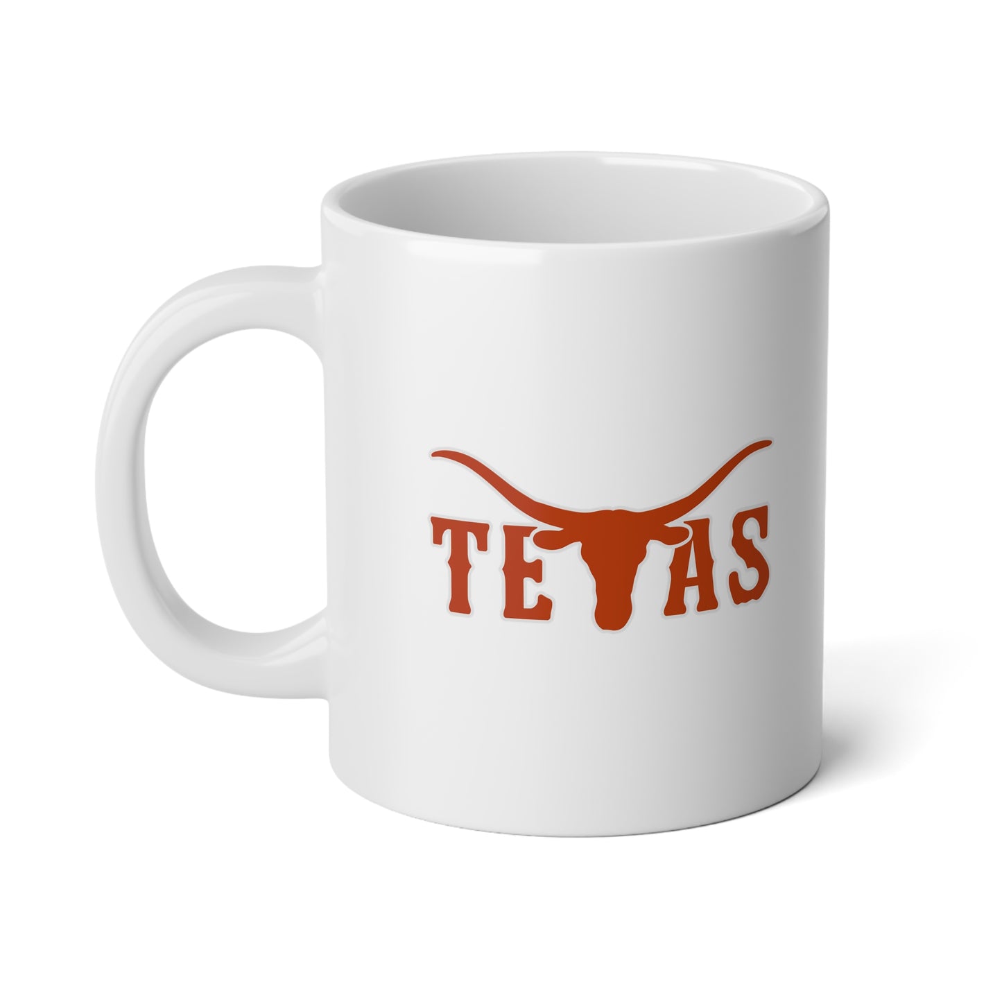 Texas Longhorn 20oz Jumbo White Mug