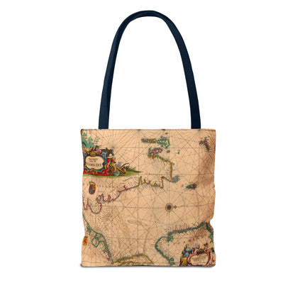 Vintage Nautical Sea Chart Pascaerte Van De Noordzee Tote Bag