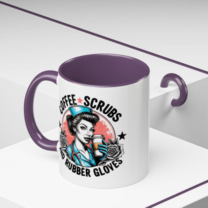 Coffee Lover's Accent Mug: Perfect for Nurses, Gifts for Healthcare Workers, Funny Medical Gifts, Kitchen Decor, Unique Coffee Mugs