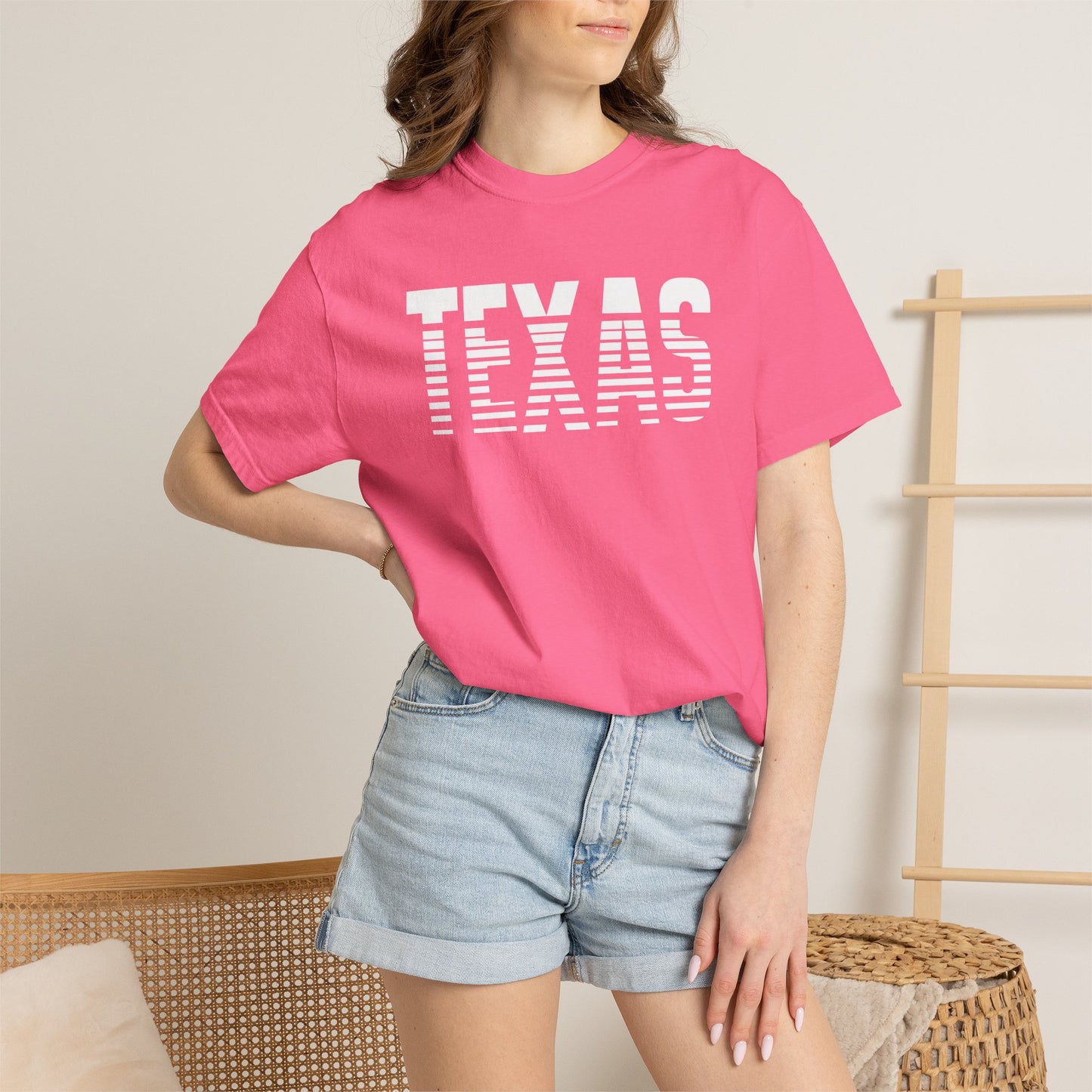 Texas Graphic T-Shirt – Retro Striped TEXAS Design, State Pride Tee