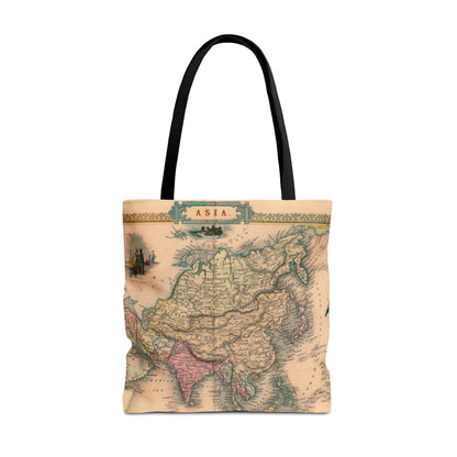 Vintage Map of Asia Tote Bag 3 Sizes