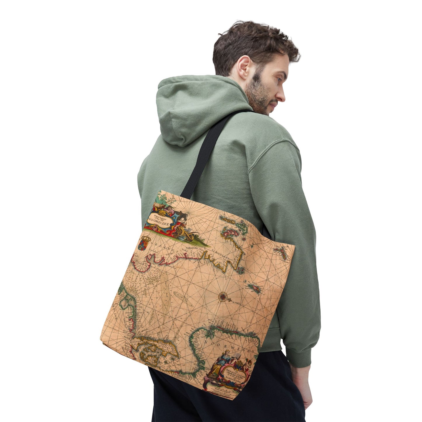 Vintage Nautical Sea Chart Pascaerte Van De Noordzee Tote Bag