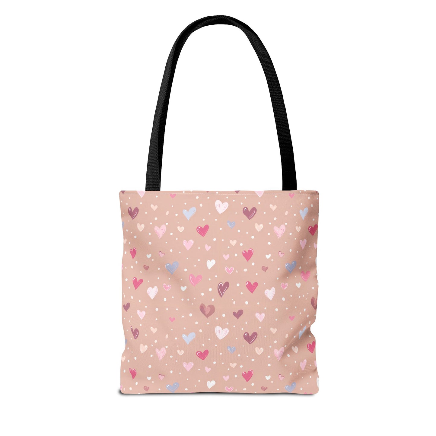 Pink Blush Heart Pattern Tote Bag