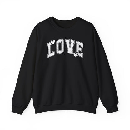 Love Heart Crewneck Sweatshirt Cozy Valentine Everyday Romance Pullover