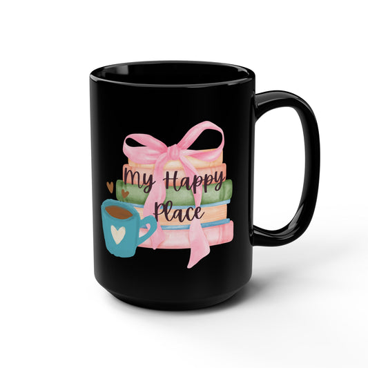 Reading Lovers Black Mug 15oz Coffee Mug Gift for Book Lover