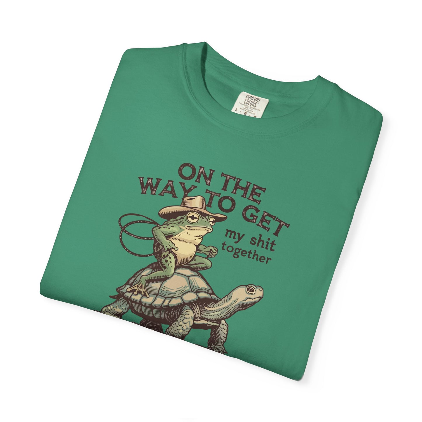 On the Way to Get My Sh*t Together Frog and Turtle Graphic T-Shirt