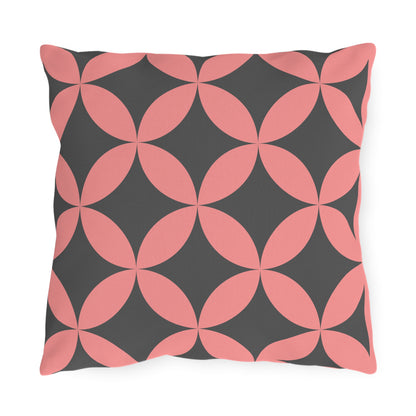 Stylish Outdoor Throw Pillow with Geometric Design