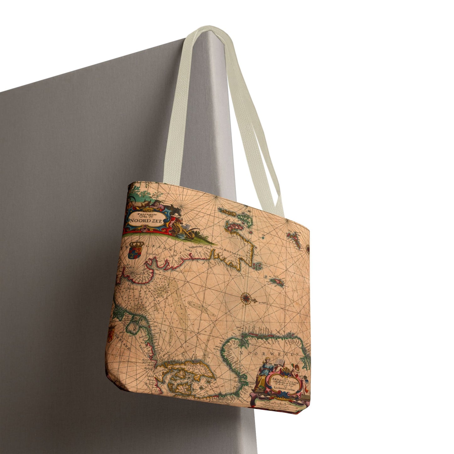Vintage Nautical Sea Chart Pascaerte Van De Noordzee Tote Bag