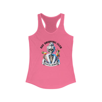 Day Drinking Club Skeleton Racerback Tank Top Gift for Her