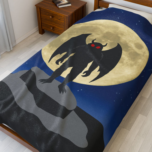 Mothman Velveteen Plush Blanket