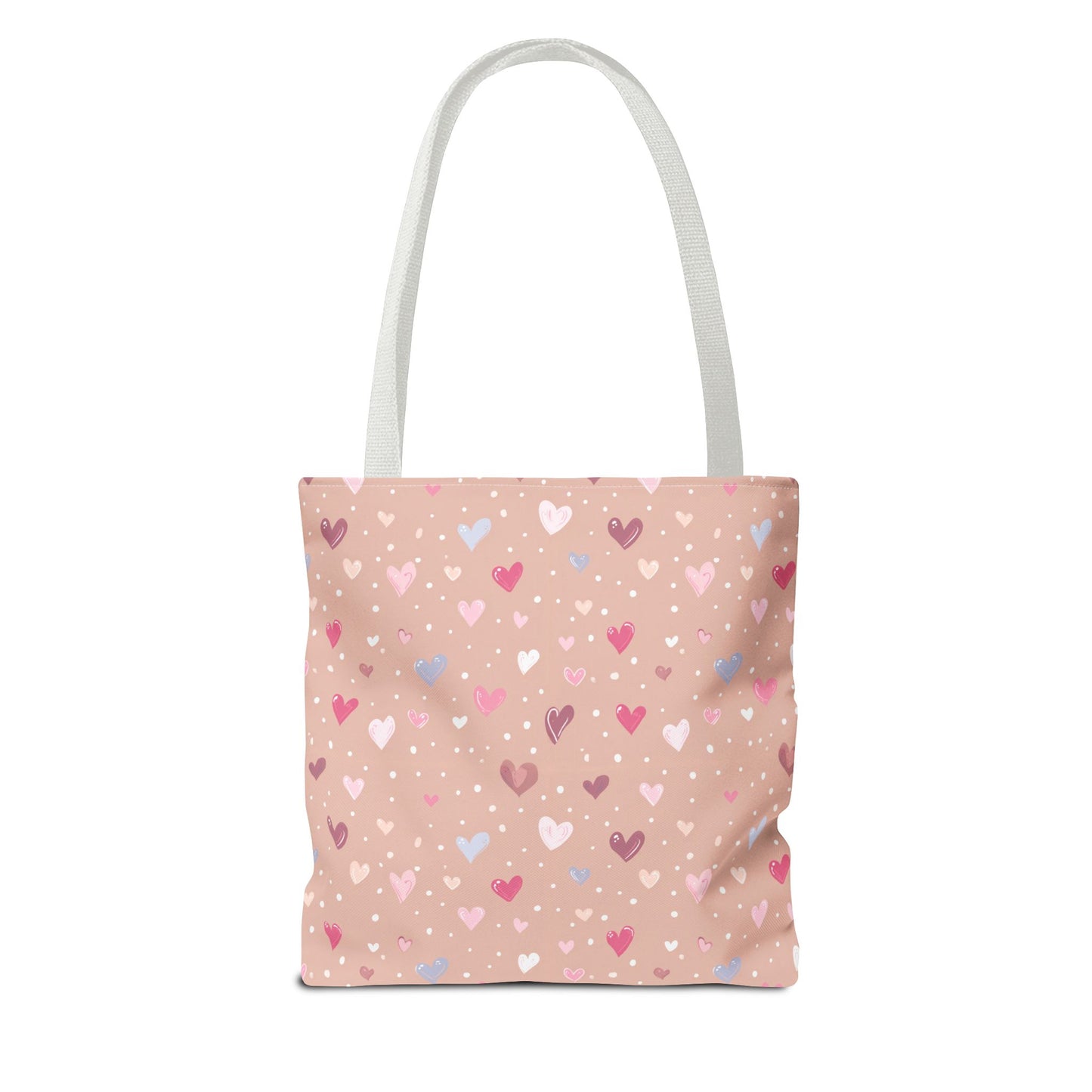 Pink Blush Heart Pattern Tote Bag