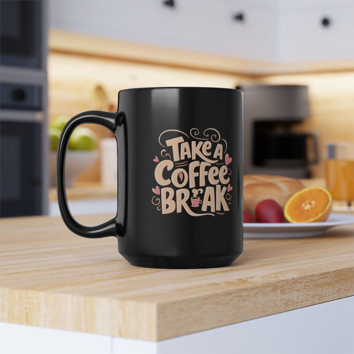 TAKE A COFFEE BREAK 15oz Black Mug
