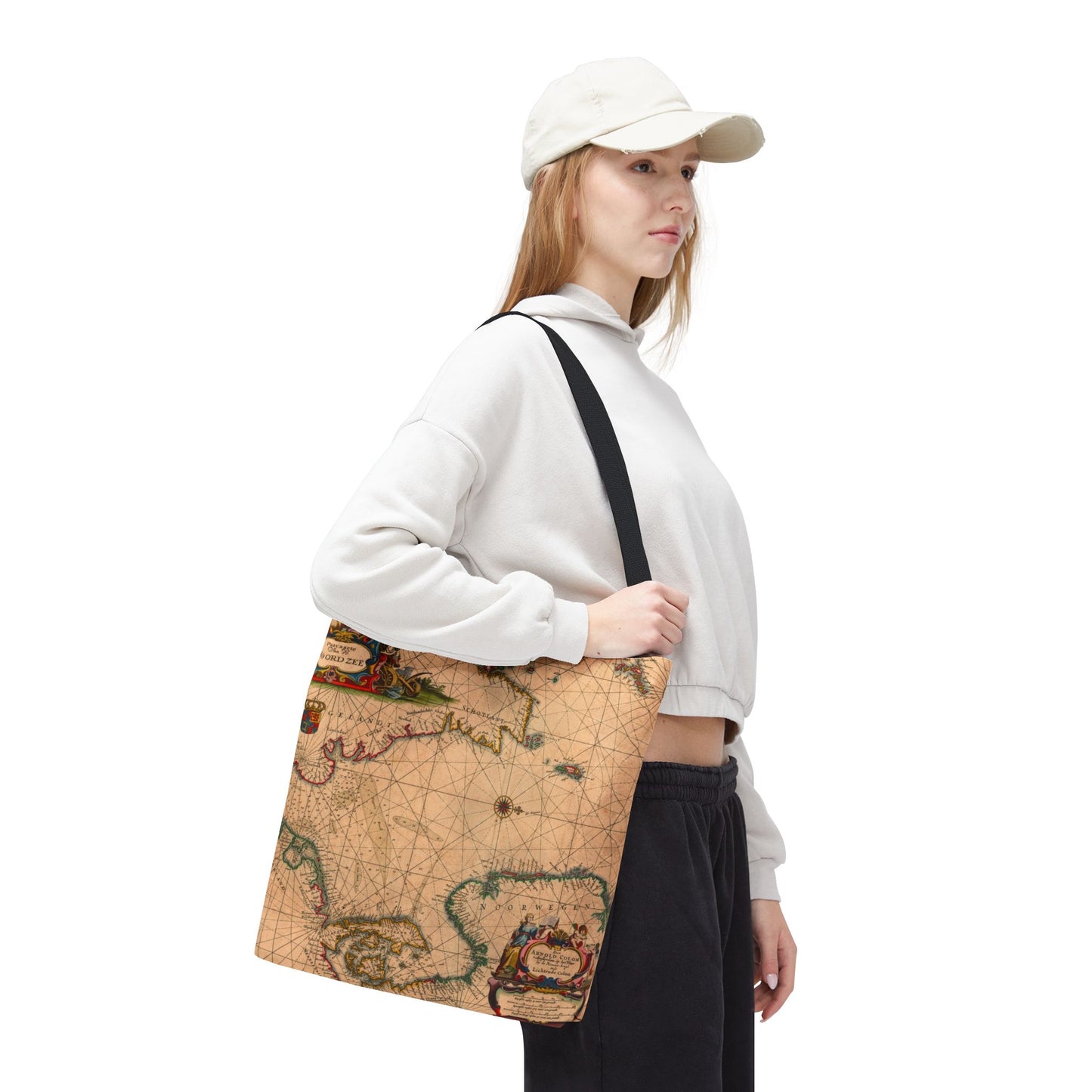 Vintage Nautical Sea Chart Pascaerte Van De Noordzee Tote Bag