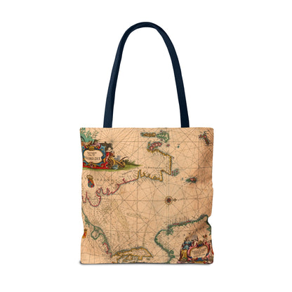 Vintage Nautical Sea Chart Pascaerte Van De Noordzee Tote Bag