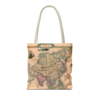 Vintage Map of Asia Tote Bag 3 Sizes