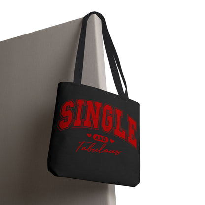 Single and Fabulous Black Canvas Tote 3 Sizes