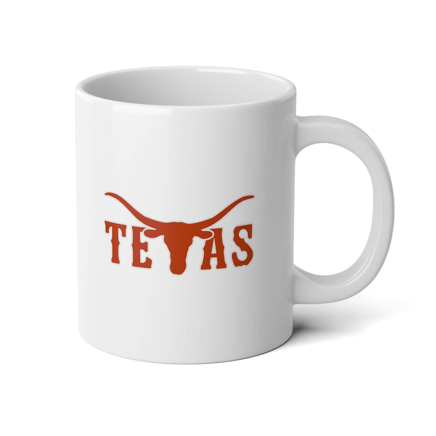 Texas Longhorn 20oz Jumbo White Mug
