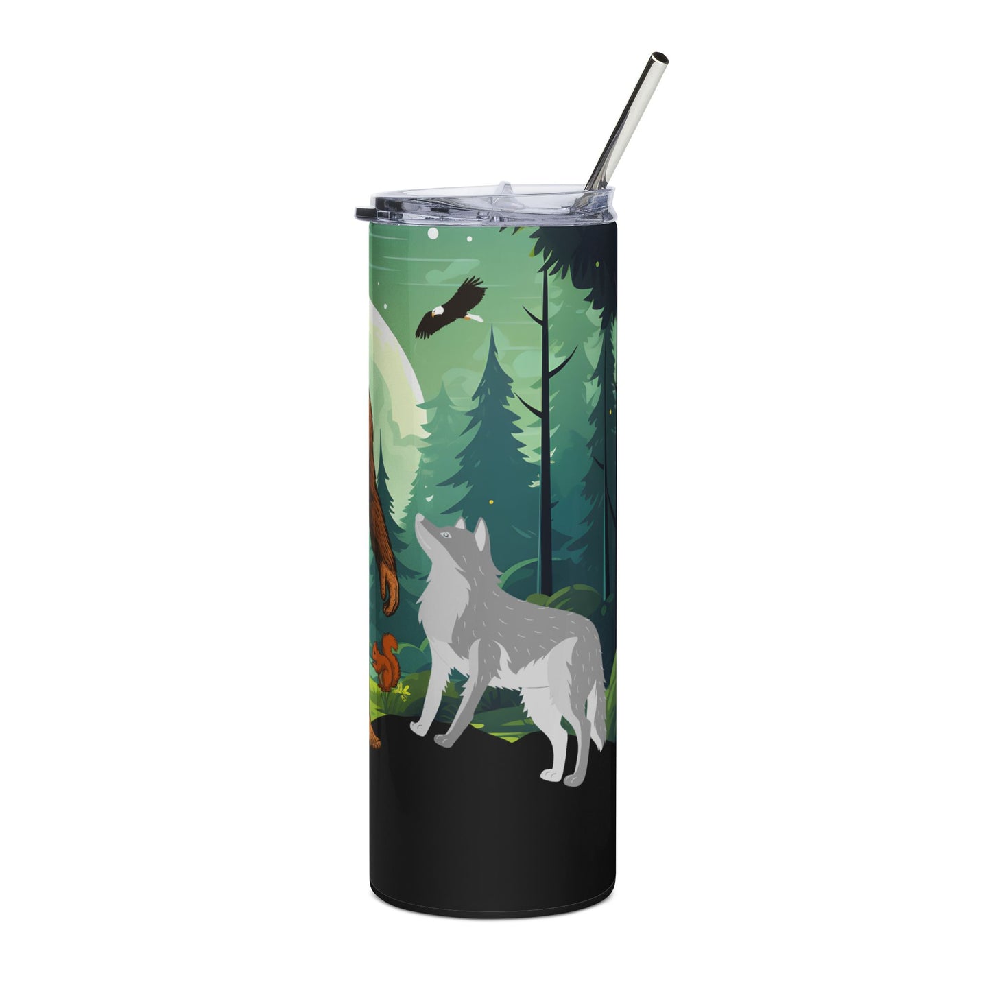 Bigfoot Adventure Stainless Steel Tumbler - 20oz Nature Insulated Drinkware