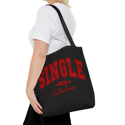 Single and Fabulous Black Canvas Tote 3 Sizes