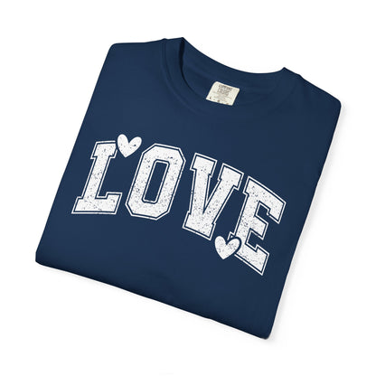 LOVE Heart Graphic T-Shirt — Vintage Collegiate Love Tee