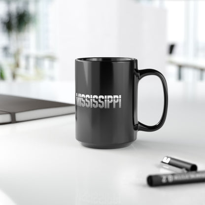 Mississippi 15oz Black Mug