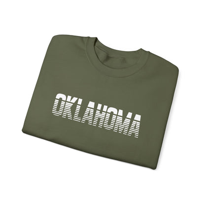 Oklahoma Retro Striped Crewneck Sweatshirt