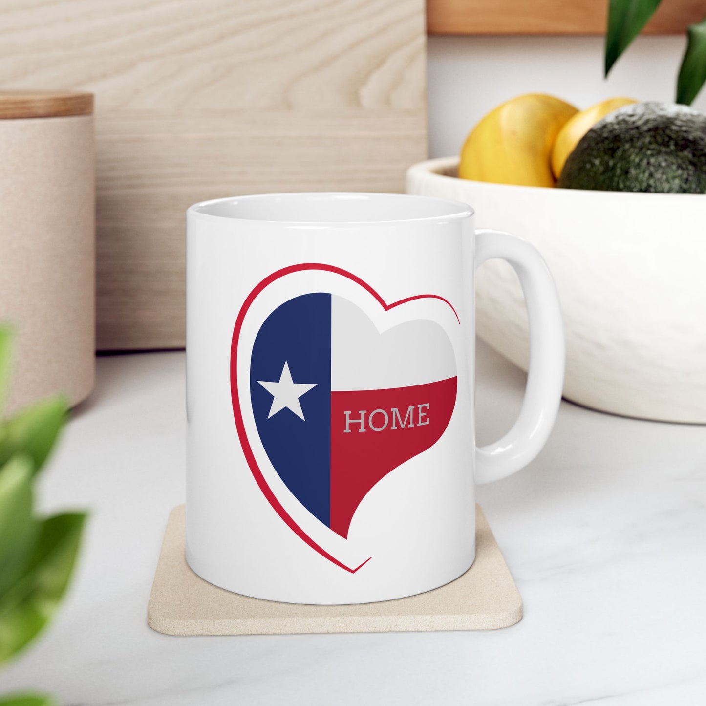 Texas is Home 11oz or 15oz White Mug