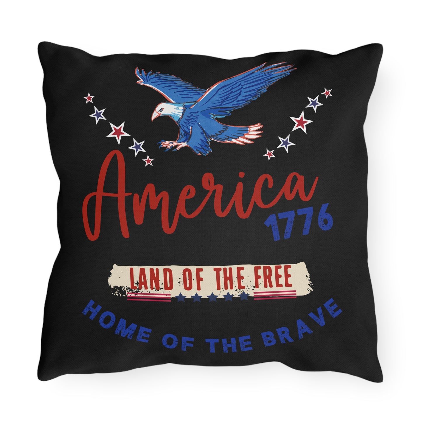 American Pride Outdoor Pillows | Patriotic Decor for Fourth of July, Memorial Day, BBQs, or Home Decor