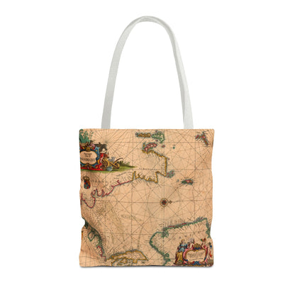 Vintage Nautical Sea Chart Pascaerte Van De Noordzee Tote Bag
