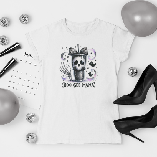 Boo-Gee Mama SoftTee, Halloween Shirt, Spooky Season Top, Gift for Moms, Casual Graphic Tee