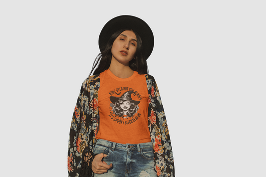 Spooky Witch Season Tee, Move Over Hot Girl Summer Halloween Shirt Graphic T-Shirt, Autumn Fashion, Witchy Vibes, Halloween Costume