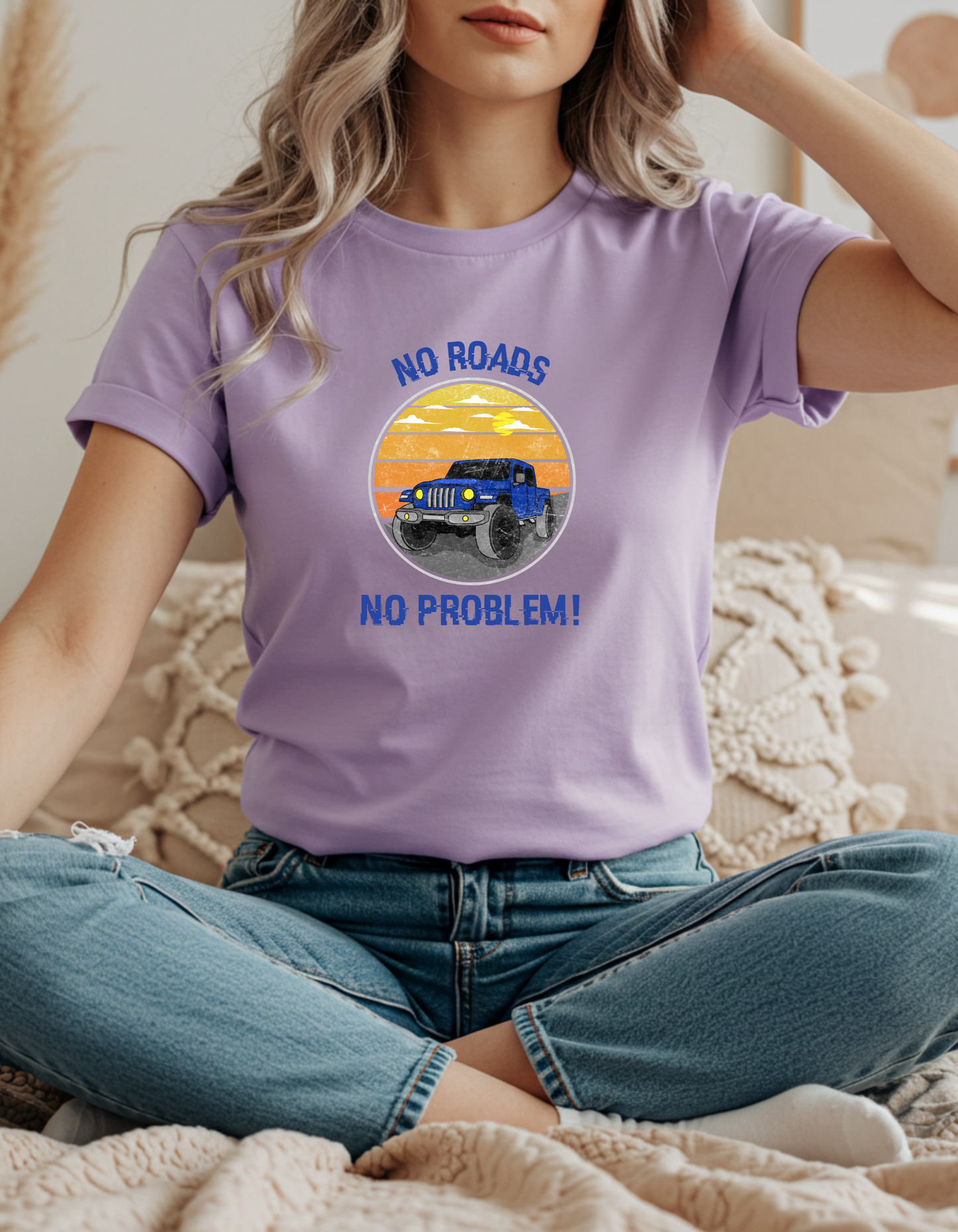 Retro Jeep T-Shirt Gift for Jeep Lover Adventure Tee No Roads No Problem! Unisex Jersey Short Sleeve T-Shirt Travel Shirt Outdoor Tee Gift for Explorers Jeep Lover Apparel