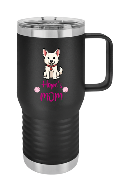 White German Shepherd Personalized Dog Mom Travel Mug, 20oz Coffee Cup, Pet Lover Gift, Mother's Day Mug, Dog Lover Accessories, Cute Pet Travel Mug