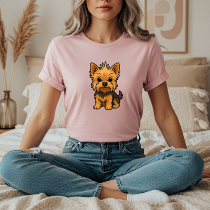 Cute Yorkie Dog Graphic Tee for Dog Lovers, Pet Lovers Gift, Animal Lover Shirt, Birthday Gift, Casual Wear