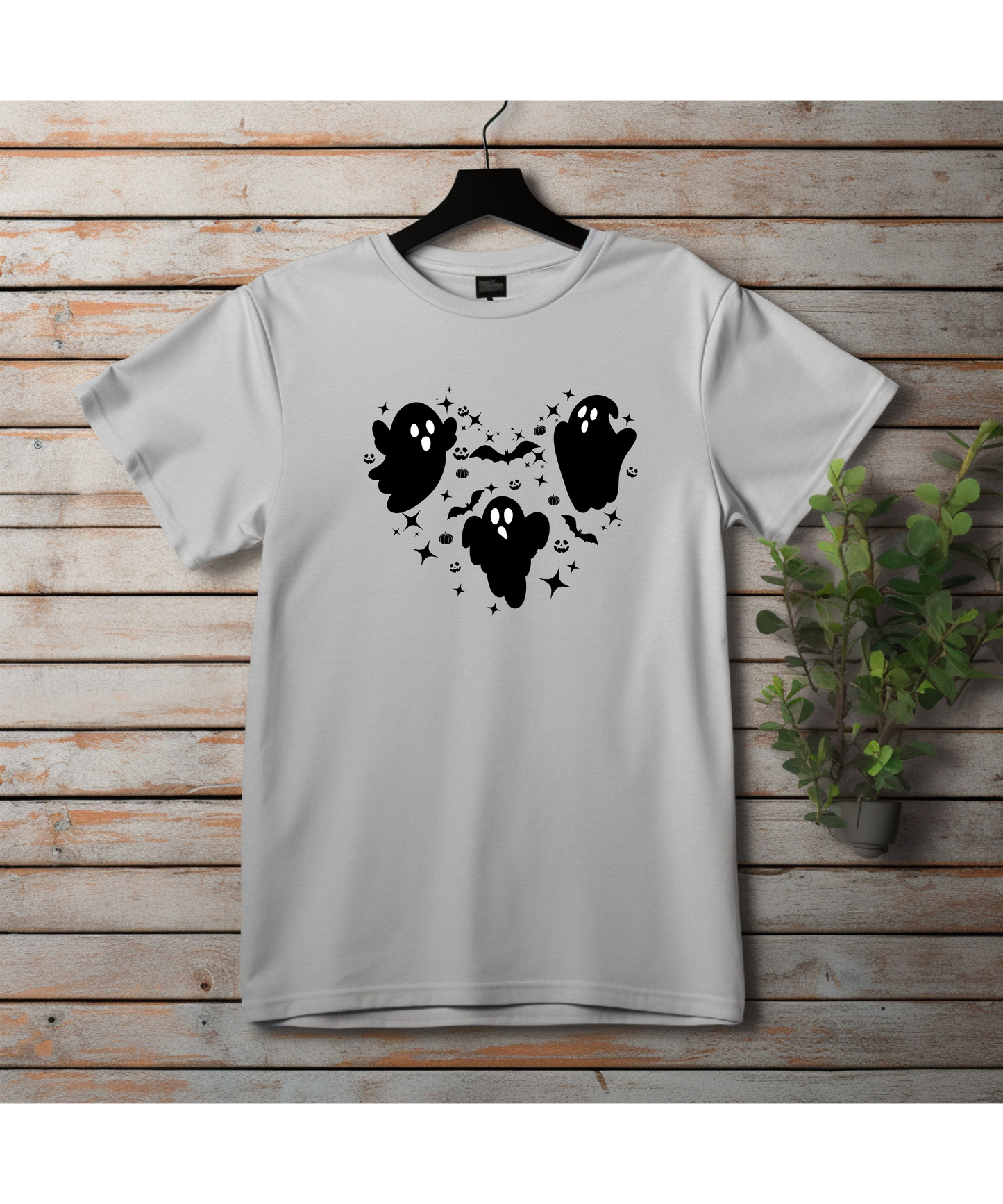 Halloween Ghost Heart Unisex Tee | Fun Halloween T-Shirt, Spooky Apparel, Ghost Lover Gift, Autumn Fashion, Casual Wear