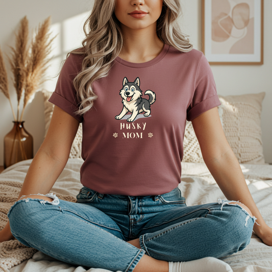 Husky Mom Cute T-Shirt Gift for Husky Mom 0% Chill 100% Husky