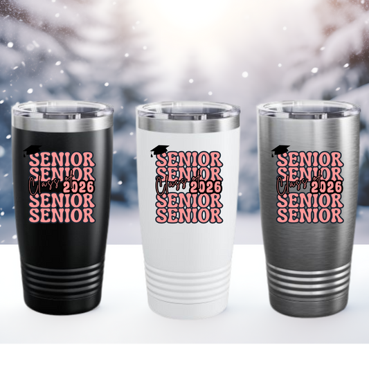 Senior Class of 2026 Graduation Ringneck Tumbler, 20oz - Perfect for Class of 2026, Senior Gifts, Graduation Party Favors, Custom Drinkware, [...]