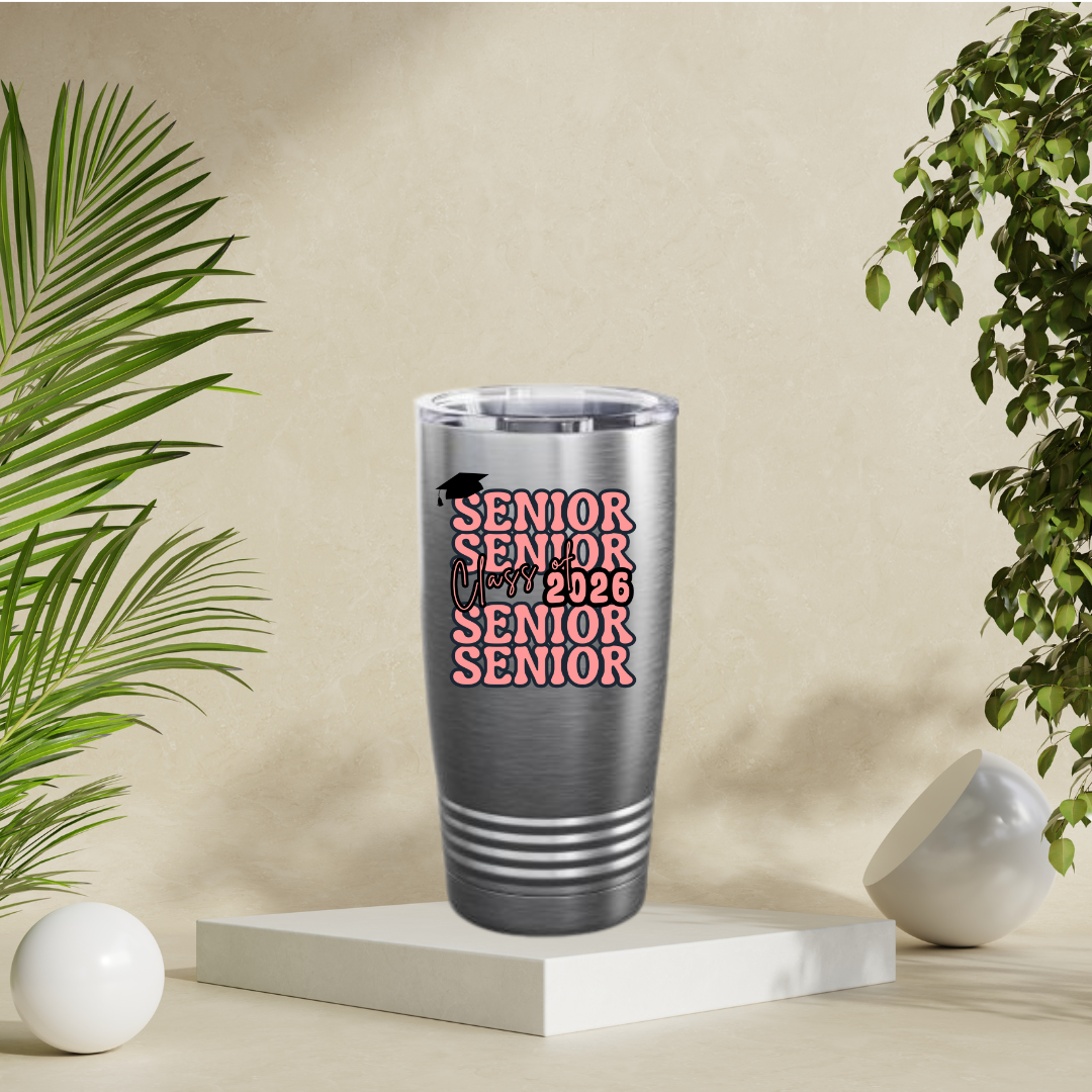 Senior Class of 2026 Graduation Ringneck Tumbler, 20oz - Perfect for Class of 2026, Senior Gifts, Graduation Party Favors, Custom Drinkware, [...]
