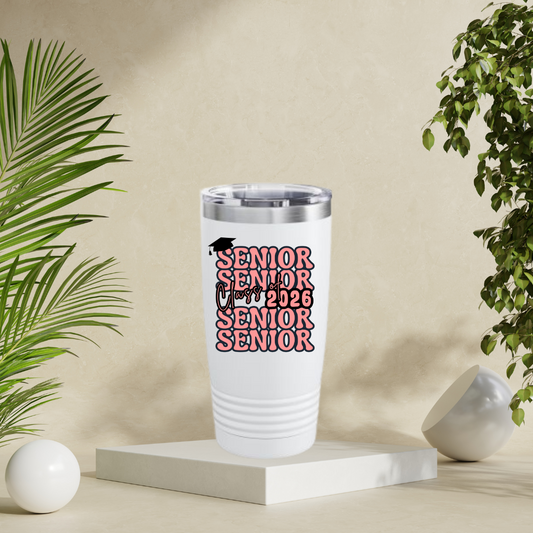 Senior Class of 2026 Graduation Ringneck Tumbler, 20oz - Perfect for Class of 2026, Senior Gifts, Graduation Party Favors, Custom Drinkware, [...]