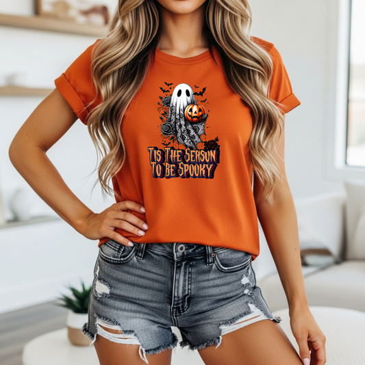 Tis the Season to Be Spooky Halloween Ghost Tee Spooky T-Shirt Halloween Costume