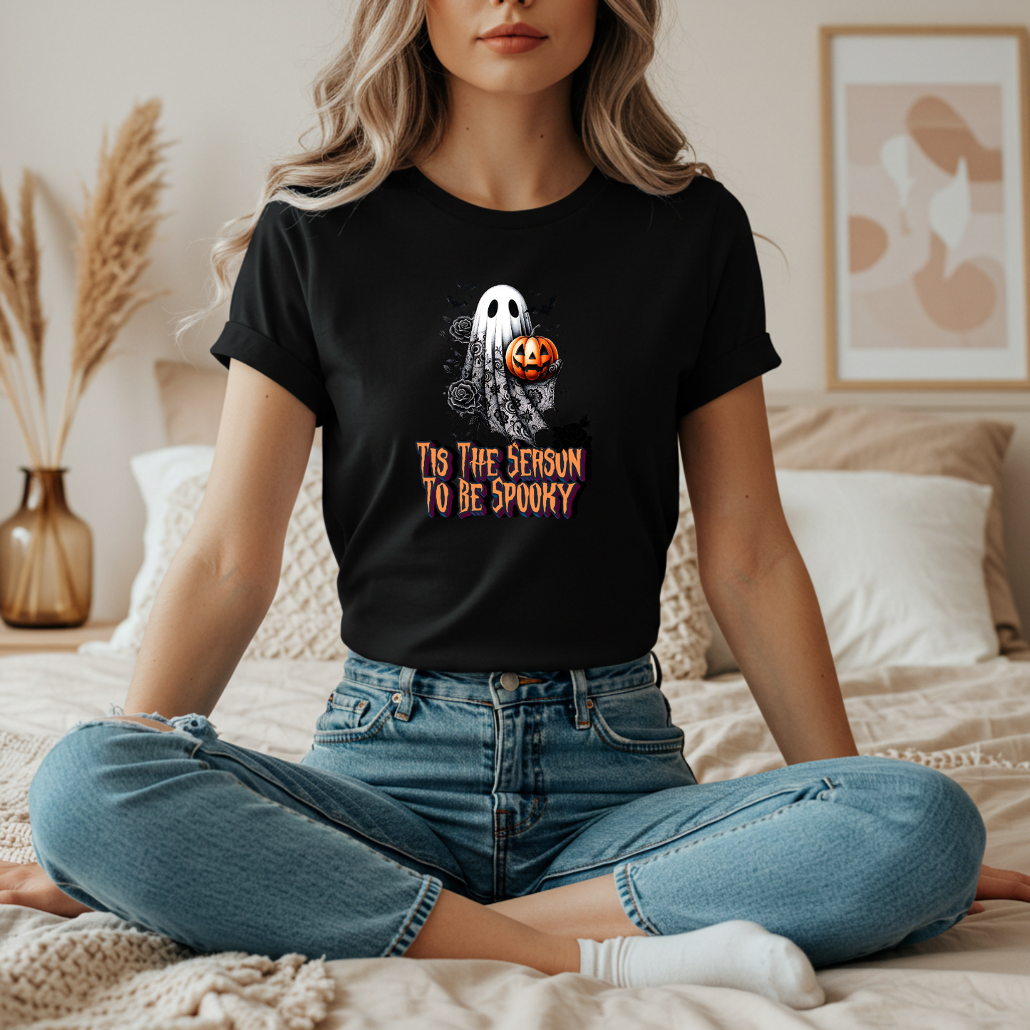 Tis the Season to Be Spooky Halloween Ghost Tee Spooky T-Shirt Halloween Costume
