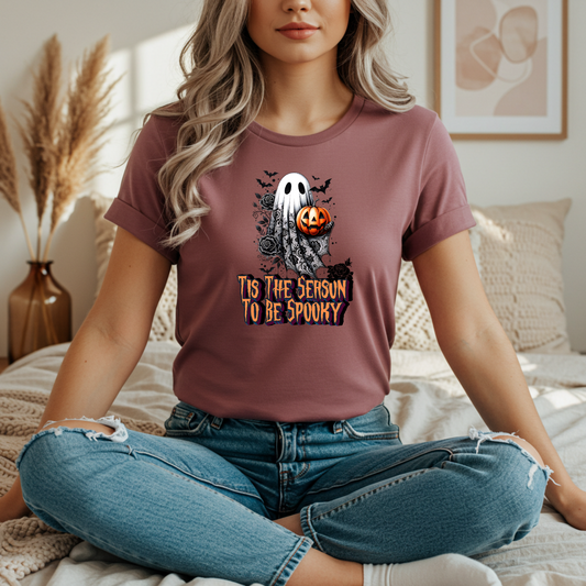 Tis the Season to Be Spooky Halloween Ghost Tee Spooky T-Shirt Halloween Costume
