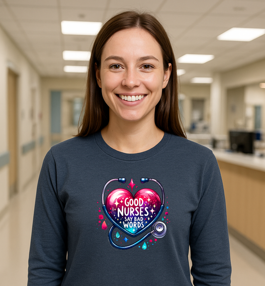 Good Nurses Say Bad Words Long Sleave Bella Canvas  Shirt Nurse Appreciation Gift Medical Humor Apparel Fun Nurse Top, [...]