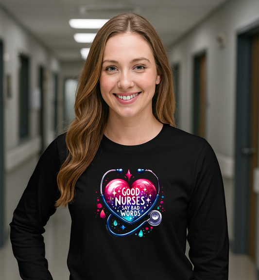 Good Nurses Say Bad Words Long Sleave Bella Canvas  Shirt Nurse Appreciation Gift Medical Humor Apparel Fun Nurse Top, [...]