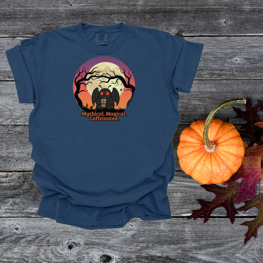 Mothman Vintage Graphic T-shirt Comfort Colors Cryptid Funny Tee for Halloween Paranormal Lover