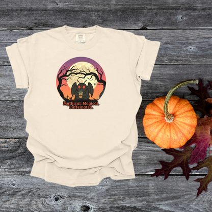 Mothman Vintage Graphic T-shirt Comfort Colors Cryptid Funny Tee for Halloween Paranormal Lover