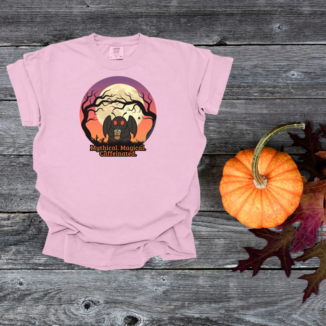 Mothman Vintage Graphic T-shirt Comfort Colors Cryptid Funny Tee for Halloween Paranormal Lover