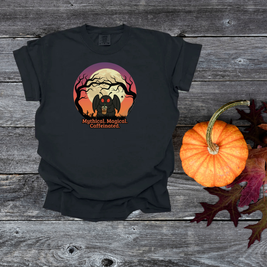 Mothman Vintage Graphic T-shirt Comfort Colors Cryptid Funny Tee for Halloween Paranormal Lover