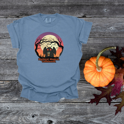 Mothman Vintage Graphic T-shirt Comfort Colors Cryptid Funny Tee for Halloween Paranormal Lover